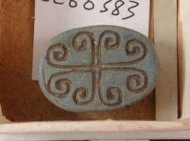 Middle Kingdom, &ldquo;Egyptian Blue&rdquo;, scarab seal UC60383 - Copyright of the Petrie Museum of Egyptian Archaeology, UCL